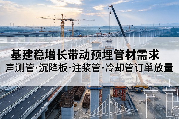满城基建稳增长带动预埋监测管材需求，声测管、沉降板、注浆管订单持续放量