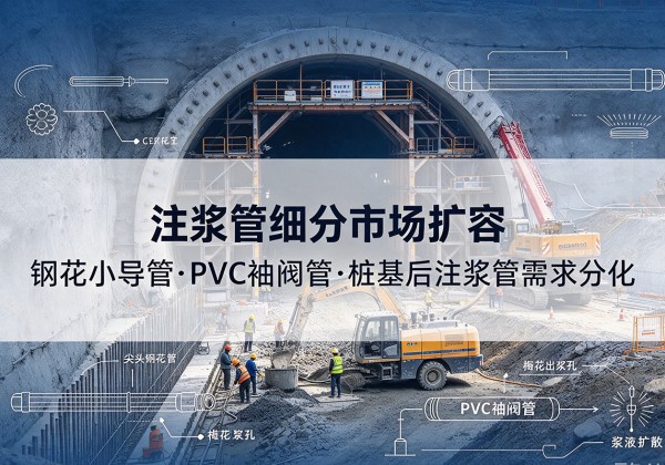满城注浆管细分市场扩容，隧道钢花小导管、PVC 袖阀管、桩基后注浆管需求分化